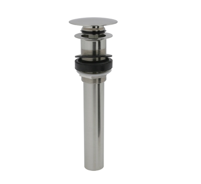 Huntington Brass Bathroom Drain - Push Style Pop-Up No Overflow - P0112129-2 - Satin Nickel