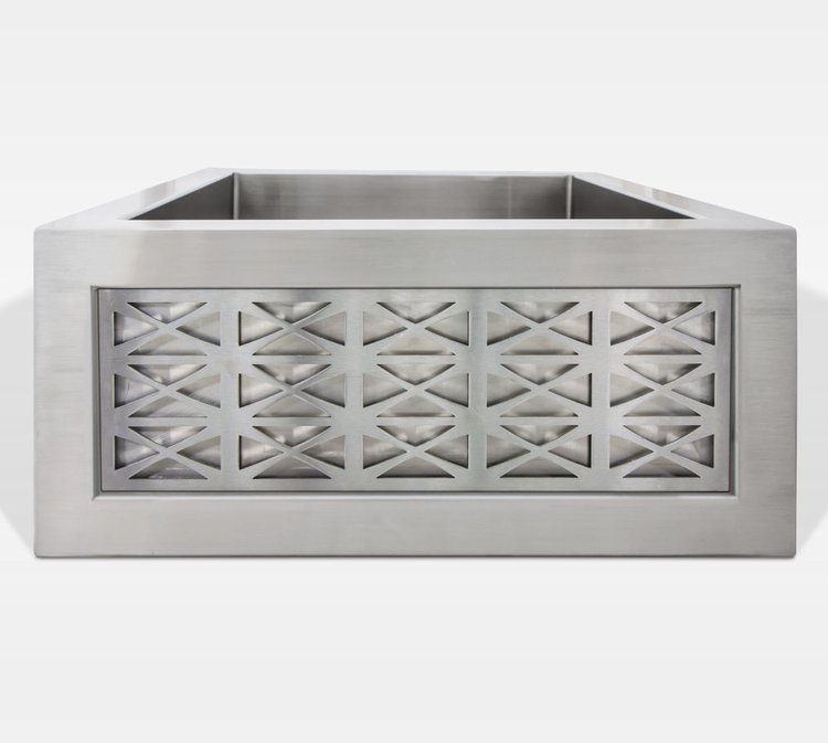 Linkasink Farmhouse Sinks - Linkasink C073-1.5-SS Stainless Steel Inset Apron Front Sink - Smooth Finish - PNL102 - Spoke