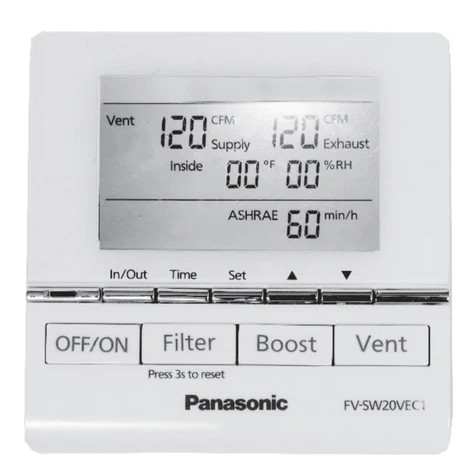 Panasonic Fans Accessories - WhisperComfort - FV-WS20VEC1 LCD Wired Wall Control