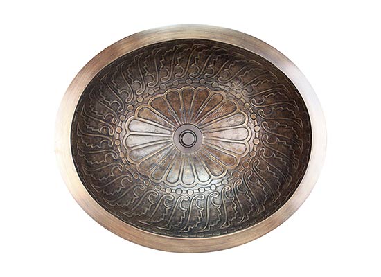 Linkasink Bathroom Sinks - Bronze - B017 Oval Wing Bowl - 4 Finishes - Click Image to Close