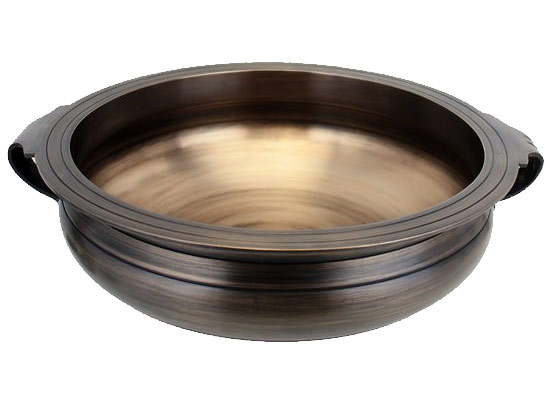 Linkasink Bathroom Sinks - Bronze - B001-AB Bronze Bowl with Handles - Antique Bronze - OD: 19" x 16" x 5" - 1.5" Drain