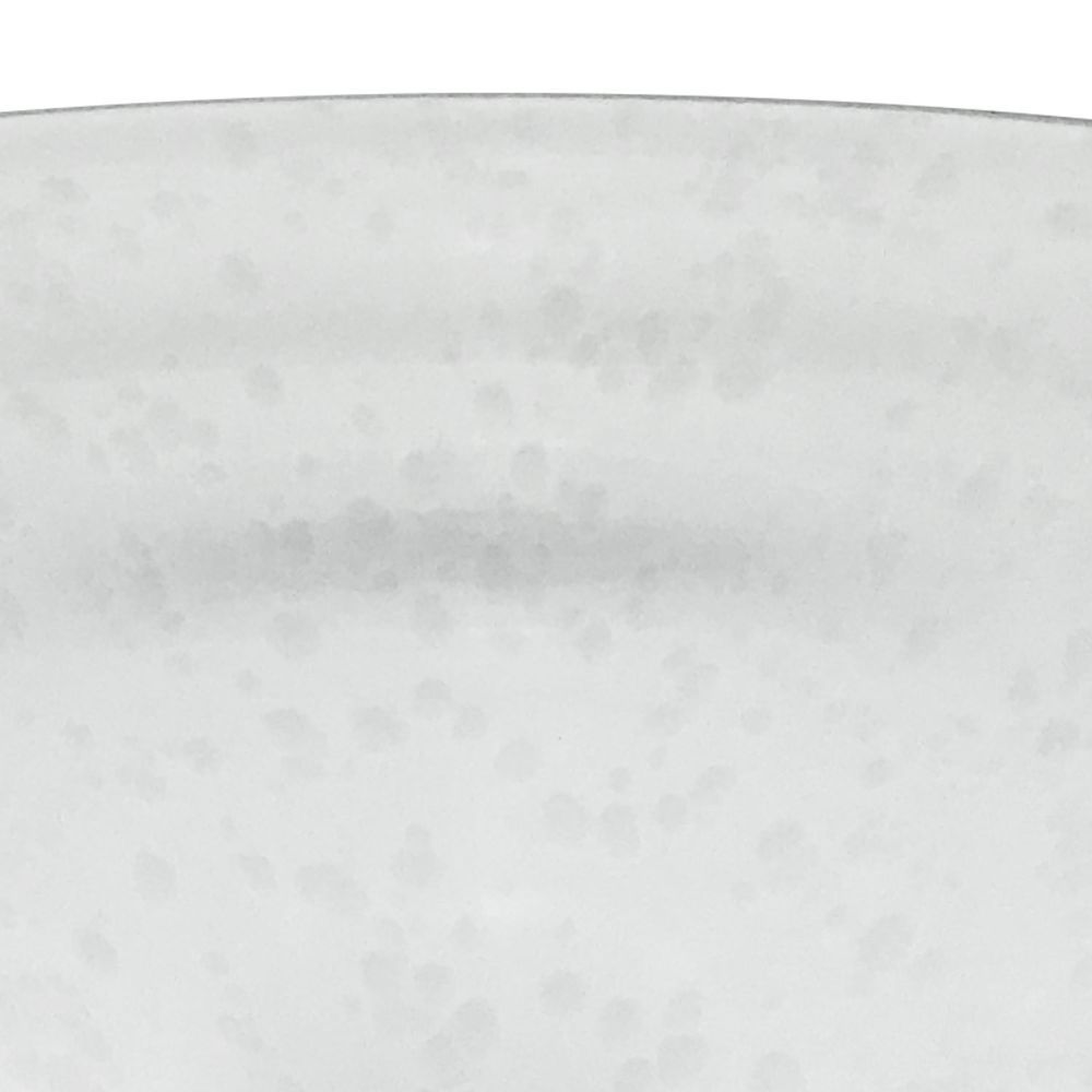 Linkasink Bathroom Sinks - Artisan Glass - AG05H - BUBBLES Large Round Vessel - White + Clear Glass - Vessel Sink - OD: 16.5" x 5.5" - Drain: 1.5"