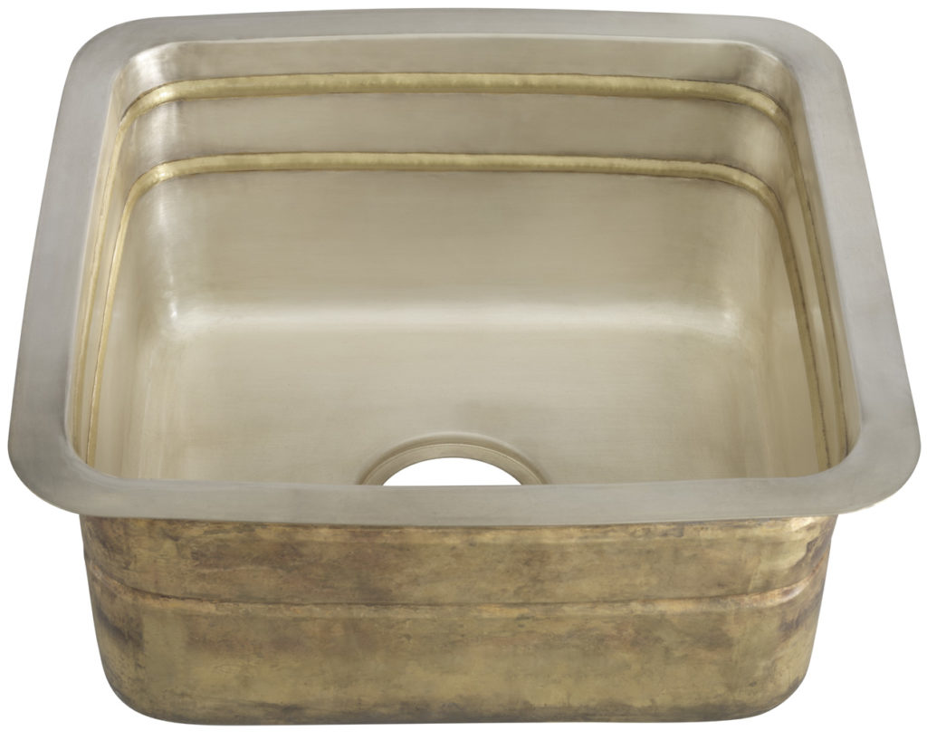 Thompson Traders Sinks - Kitchen Bar & Prep - Quintana - KCKPU-1715 - Satin Brass and Burnished Nickel (Smooth)