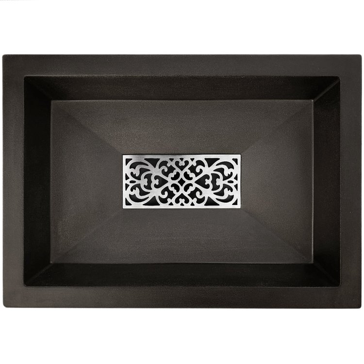 Linkasink GM001 SS Sink Grate - Decorative Satin Stainless Steel Filigree Grate - for Oliver Decorative Grate for AC05