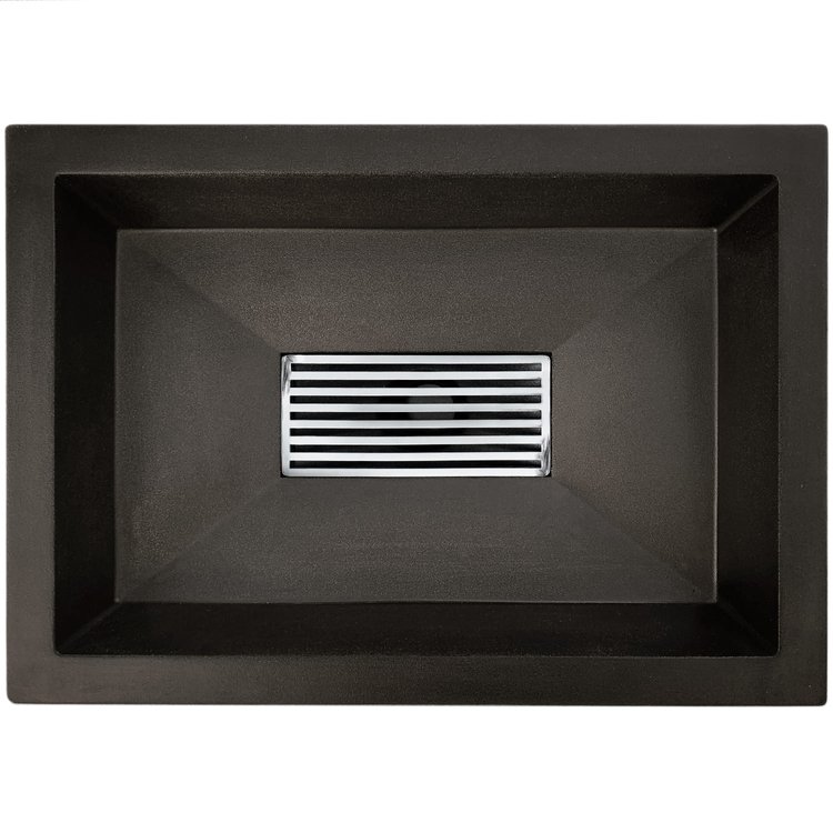 Linkasink Bathroom Sinks - Sink Grates - GM007 PS - Square Bars Decorative Metal Grate for Concrete AC05 - Polished Stainless Steel - 7.5" x 3.5" x .25"