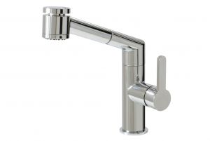 Aquabrass Kitchen Faucets - New Condo - 20243 - Pull Out Dual Stream Faucet - 2 Finishes