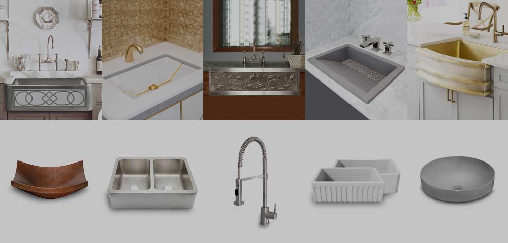 designer kitchen and bath sinks and faucet