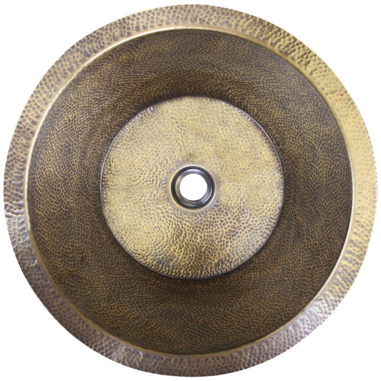 Linkasink Bathroom Sinks - Builders Series - Bronze - BLD104-AB - Small Flat - 16.5" x 7" with 1.5" Drain Hole - Antique Bronze Finish