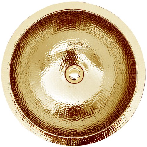 Linkasink Bathroom Sinks - Unlacquered Brass - C001-PB Small Round Sink - Polished Unlacquered Brass