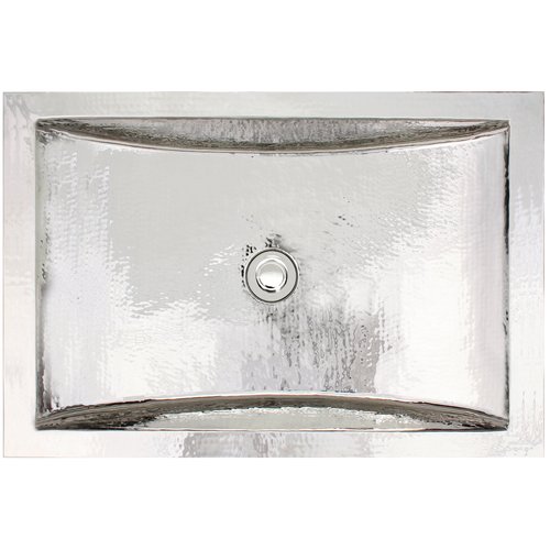 Linkasink Bathroom Sinks - Copper (Nickel Plate) - C052 PN Rectangle Bowl - 18 x 12 x 6 with 1.5" Drain Hole - Polished Nickel - Click Image to Close