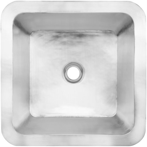 Linkasink Bathroom Sinks - Smooth Metals - CS007 Smooth Large Square with 1.5" Drain Opening - 6 Finishes
