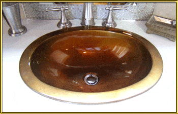 Elite Bath Bathroom Sinks Bronze - Oval 16" OS16 Bronze Self Rimming Drop-in Bathroom Sink - 9 Finishes