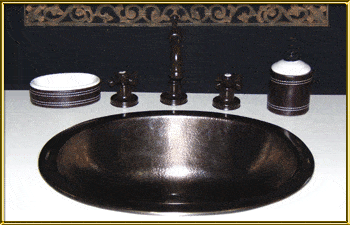 Elite Bath Bathroom Sinks Bronze - Oval 19" KOS19 Bronze Self Rimming Drop-in Bathroom Sink - 9 Finishes