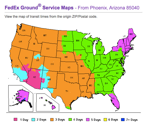 FedEx Map