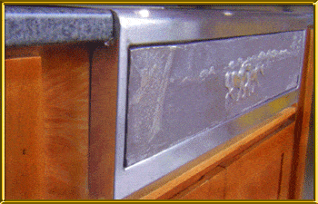 Elite Bath Kitchen Sinks Farmhouse - Stainless Steel Chameleon SS36DBN 36" Double Bullnose Sink 36 x 22.5" - Includes Art Panel