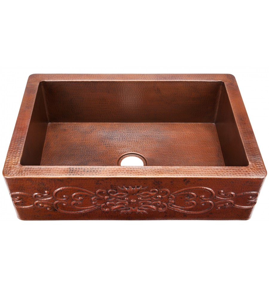 Thompson Traders Sinks - Kitchen Farmhouse - Kahlo - Aged Copper Hammered - 2KS-AD-5 - Aged Copper Hammered Finish