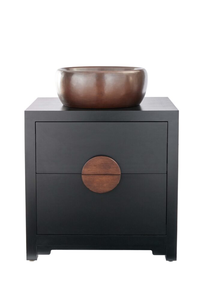 Thompson Traders Vanities - Permanente Vanity- VANITY PERM - Handcrafted Vanity in Solid Wood and Smooth Aged Copper